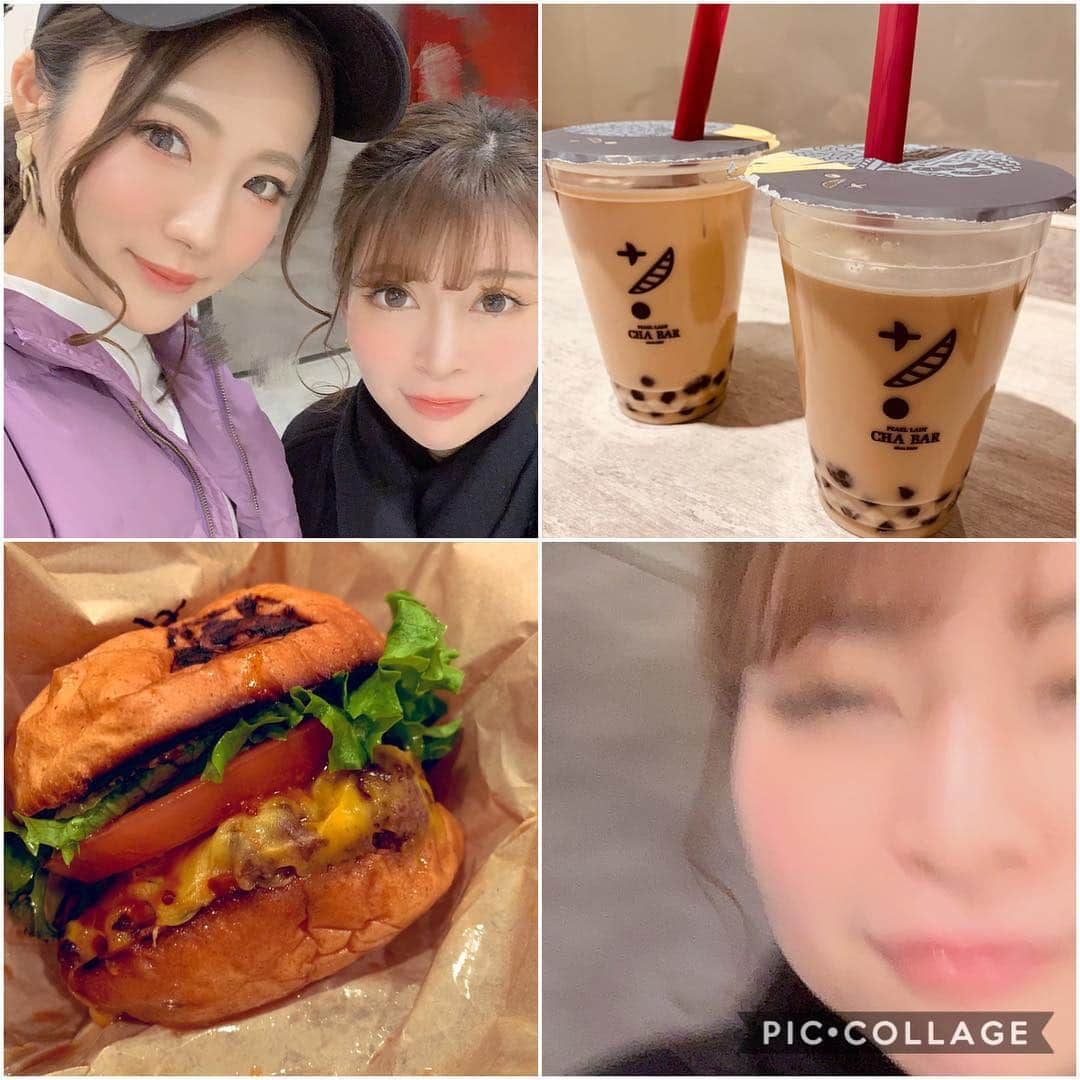 ますぶちさちよさんのインスタグラム写真 - (ますぶちさちよInstagram)「タピオカとショウグンバーガーとぬう #タピオカ #chabar #shogunburger #将軍バーガー #ぬう」4月3日 18時20分 - sachiyomasubuchi___