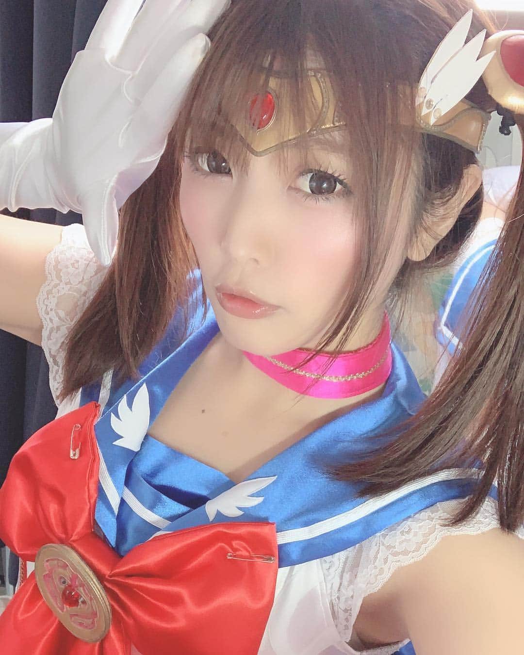 新村あかりのインスタグラム：「GIGAさんでフィッティングしてきました！ セーラーディアナ❤️ 8日撮影だよ！頑張るぞ〜(^^) #新村あかり #セーラー戦士  #GIGA #av女優」