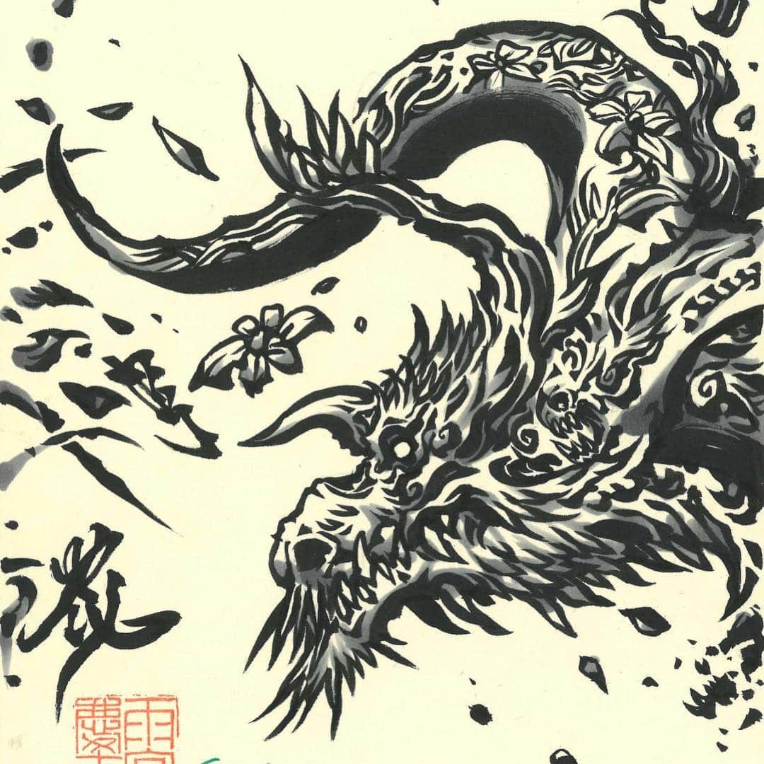 雨宮慶太さんのインスタグラム写真 - (雨宮慶太Instagram)「花  #dragon #monster #dotart  #アート #japan  #Asia  #doddle  #sketch #woman #fairy #creature #pencil #draw  #drawing #instagood #draw #art  #illust  #illustration」4月3日 18時50分 - keitaamemiya