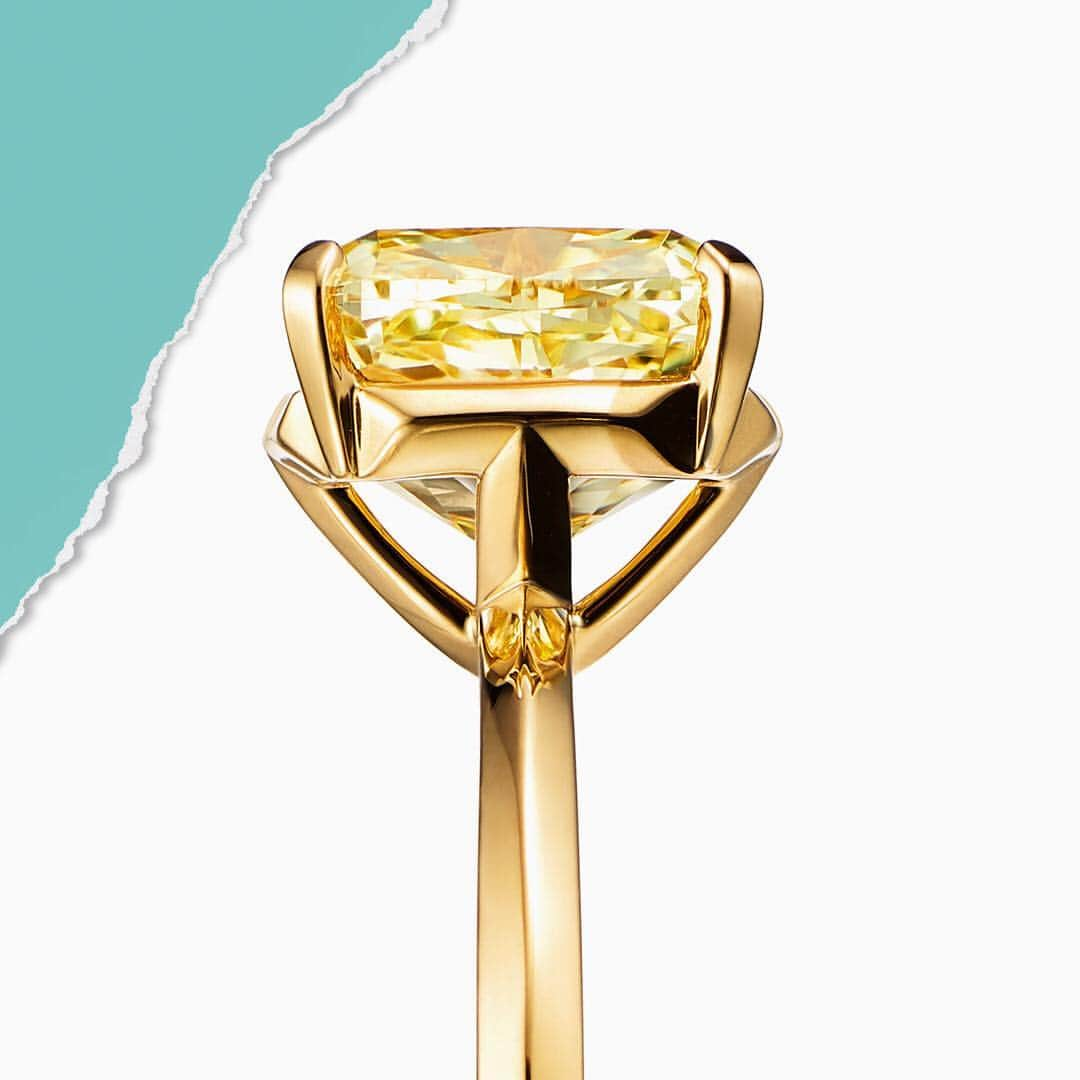 ティファニーさんのインスタグラム写真 - (ティファニーInstagram)「Now available worldwide, the Tiffany True engagement ring echoes a legacy of excellence. Tiffany’s expertise in exceptional yellow diamonds dates back to 1878 when Charles Lewis Tiffany purchased the 287.42-carat Tiffany Diamond. Cut into a cushion-shape brilliant weighing 128.54 carats, this priceless stone is one of the most important yellow diamonds in the world. Shop #TiffanyTrue online, now available via the link in bio. #BelieveInLove」4月4日 0時11分 - tiffanyandco