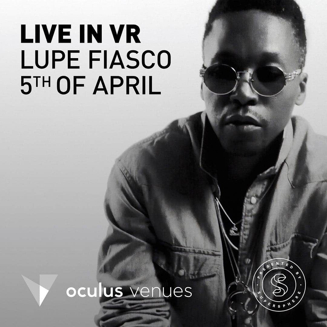 ルーペ・フィアスコさんのインスタグラム写真 - (ルーペ・フィアスコInstagram)「Brooklyn This Friday April 5th... Also Live in #VR - #LupeFiasco at #villainstagram - #OculusVenues, presented by @SupersphereVR」4月4日 0時28分 - lupefiasco