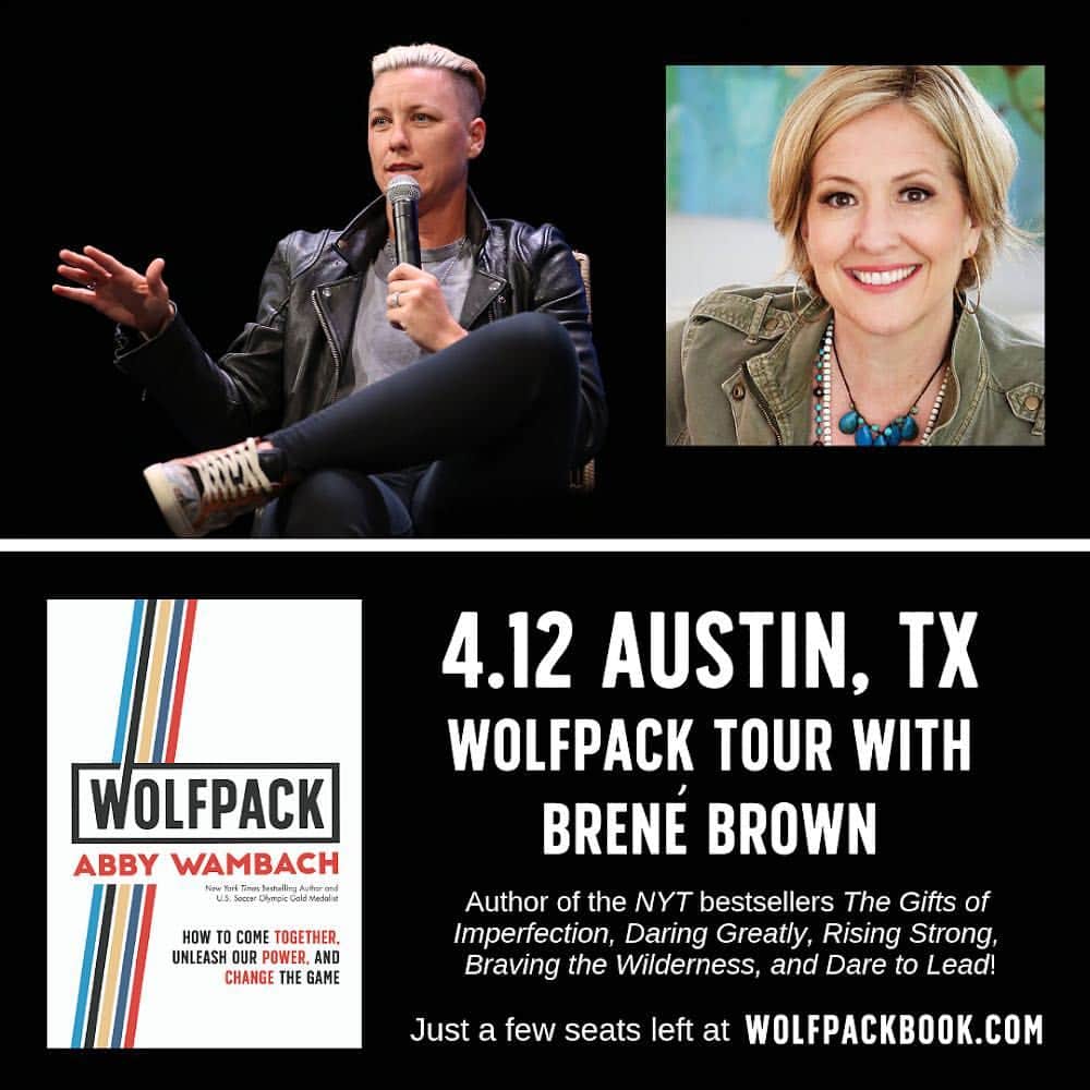アビー・ワンバックさんのインスタグラム写真 - (アビー・ワンバックInstagram)「🐺 Big Wolfpack News! 🐺  The fierce, brilliant @brenebrown will be joining me in conversation on the WOLFPACK 4/12 tour stop in AUSTIN!!! This is going to be amazing.  Don’t mess with the Wolfpack.  And don’t mess with Texas —- because Brene’s with me in Austin and @jenhatmaker’s with me in HOUSTON!! Texas Pack, See Y’all soon!  There are just a few tickets left and you can get them at the link in my bio above ☝🏼or WolfpackBook.com  And more exciting news:  SAN FRAN! The fabulous and hilarious @kellycorrigan is joining me on the 4/17 date of the WOLFPACK TOUR! Pumped.  NYC! I’m doing an small, special event in SoHo at 5:00 on 4/9 - in conversation with @wearewildfang CEO @irishem333. It’s going to be very cool - and each person gets a WOLFPACK tee and book!  Also, the Boston and the evening Brooklyn events are sold out, but there are a few seats left in these cities: NYC w @wearewildfang  CHICAGO w @glennondoyle  AUSTIN w @brenebrown  HOUSTON w @jenhatmaker  SAN FRAN w @kellycorrigan &  SEATTLE!!! 🐺Tickets to all events at the link in my bio ☝🏼or WolfpackBook.com. Get em before they disappear! 🐺」4月4日 1時25分 - abbywambach