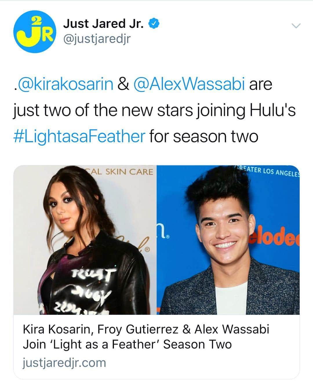 キーラ・コサリンさんのインスタグラム写真 - (キーラ・コサリンInstagram)「secret’s out! excited to be joining the cast of @hulu’s #LightAsAFeather for Season 2 🦋」4月4日 2時32分 - kirakosarin