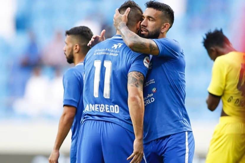 アルバロ・ネグレドさんのインスタグラム写真 - (アルバロ・ネグレドInstagram)「Mi primer hat-trick con @alnasr_sc y remontada para llevarnos el derbi. Qué victoria más importante!! My first hat-trick with @alnasr_sc and comeback to take the derby. What a important win!! ⚽️⚽️⚽️ #an11」4月4日 2時43分 - alvaronegredo9