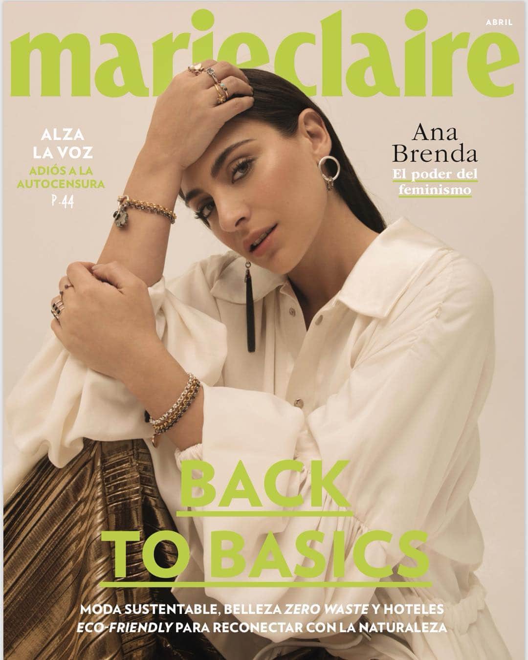 Ana Brenda Contrerasのインスタグラム：「Con ustedes @marieclaire_la y una bonita entrevista donde platicamos  el poder del #Feminismo✨ 💚 Gracias Equipo @3managementmx @trianacasados @ana_carolina56  y sobre todo mi @bbtalome por este trabajo!  En especial a mi familia de @tousmexico por acompañarme siempre 🐻  Foto: @alexcordovaphoto  Dirección Creativa: @dianaedm Estilismo:@ximepsalgado Maquillaje: @emmimua Pelo: @luisgilq」