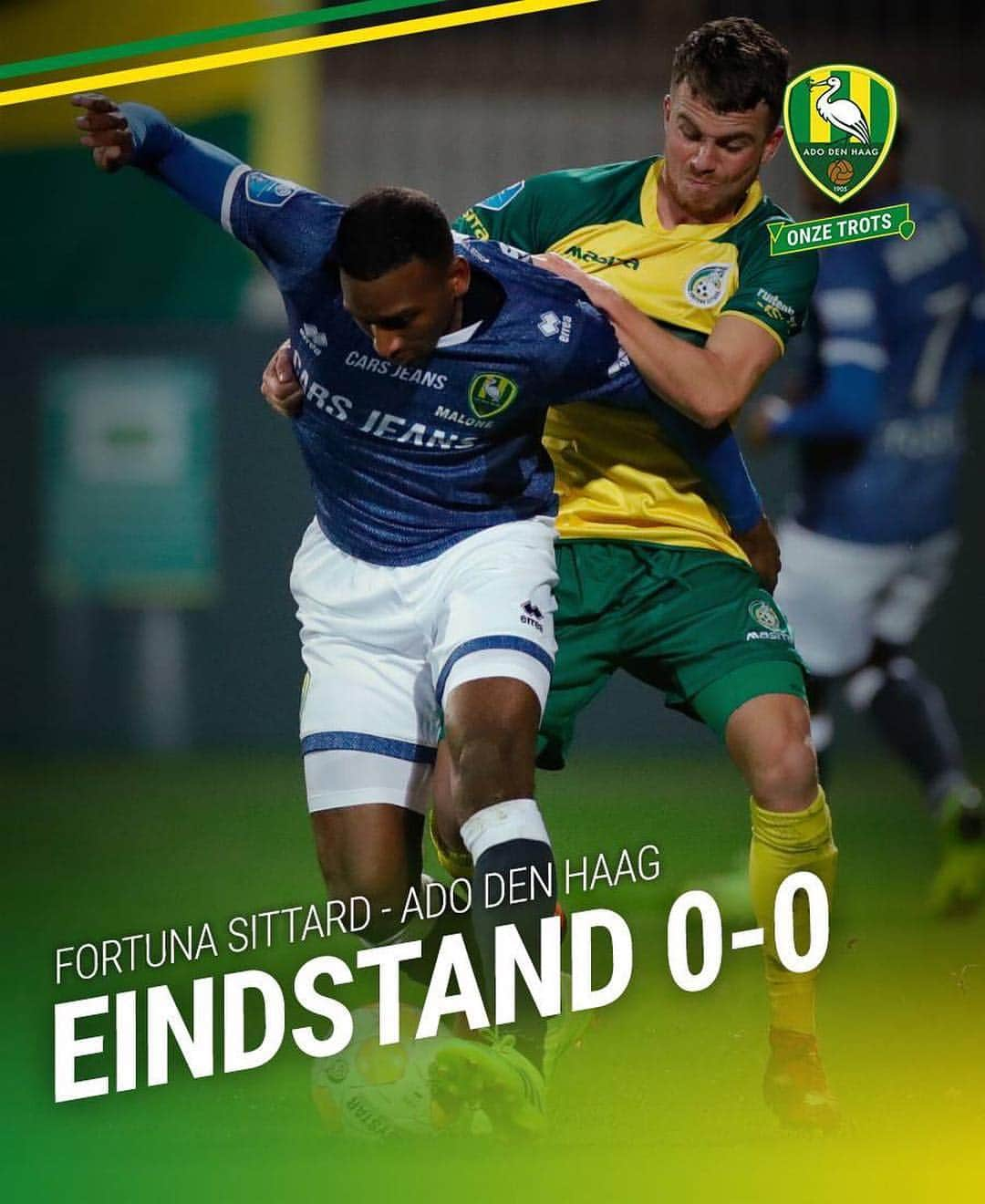 ADOデン・ハーグさんのインスタグラム写真 - (ADOデン・ハーグInstagram)「ADO Den Haag weet niet te scoren in Sittard, eindstand 0-0 #forADO」4月4日 4時44分 - adodenhaag