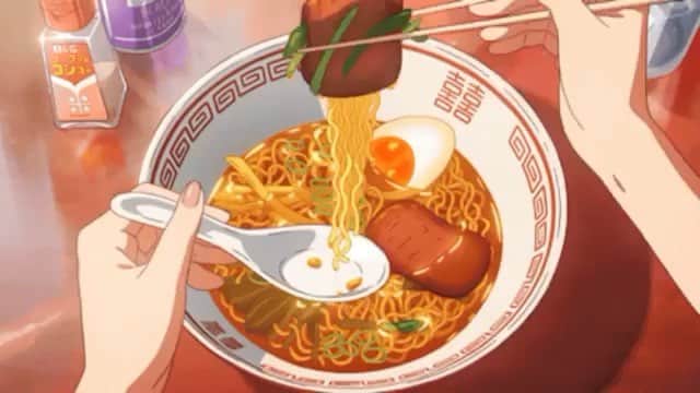 Paul Octaviousのインスタグラム：「Food in Anime ❤️🍜 📹 by PositiveCherry」