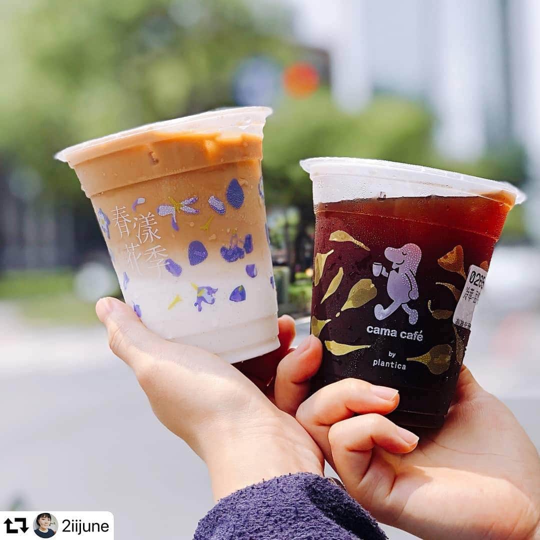 planticaさんのインスタグラム写真 - (planticaInstagram)「Repost @2iijune Enjoy it  很喜歡這次的 #春漾花季 聯名設計~熱杯冷杯都很美！四月的尾巴就炎熱起來的高雄，很適合喝清爽香氣的冷萃哪。 ☕@camacafe_tw  x 💐@plantica_jp #plantica #プランティカ」5月3日 2時41分 - plantica_jp