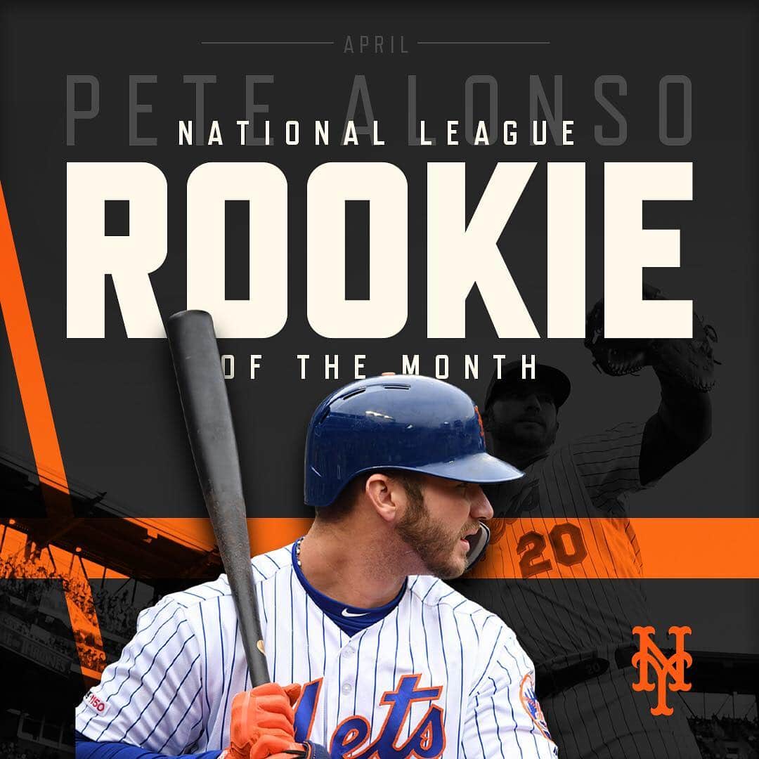 ニューヨーク・メッツさんのインスタグラム写真 - (ニューヨーク・メッツInstagram)「Straight 🔥 from a ❄️🐻! @pistol_pete20 has been named the NL Rookie of the Month. #Mets #LGM」5月3日 5時44分 - mets