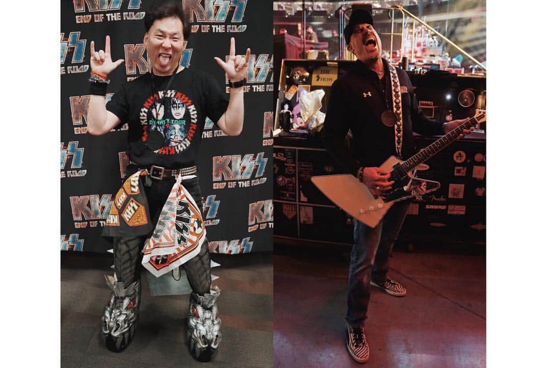 KISSさんのインスタグラム写真 - (KISSInstagram)「“We’re with the band” 🤟 Live like a rockstar with KISS on our Ultimate VIP Experience 🔥 ⠀⠀⠀⠀⠀⠀⠀⠀⠀ You’ll get treated like rock & roll royalty with a personal concierge, who takes you on a behind the scenes tour and shows you what it’s really like to be a member of KISS. They even follow you around with a camera 📸 to capture all of the action. ⠀⠀⠀⠀⠀⠀⠀⠀⠀ One of the best parts of the tour is getting to stand on the legendary stage, where you get to pick up the very same instruments we play during the show 🎸🥁🎤 and try on our boots too! You get access to places no KISS fan has been before, hang with the band during a private backstage meet and greet, and to top it all off you get to watch the ENTIRE show up-close in the front row photo pit. ⠀⠀⠀⠀⠀⠀⠀⠀⠀ It’s truly a once in a lifetime experience you don’t want to miss as we head out on the road for the last time ever. Join us for one last kiss 🔜 kissonline.com/vip ⠀⠀⠀⠀⠀⠀⠀⠀⠀ #EndOfTheRoad #KISS #GeneSimmons #PaulStanley #EricSinger #TommyThayer」5月3日 6時57分 - kissonline