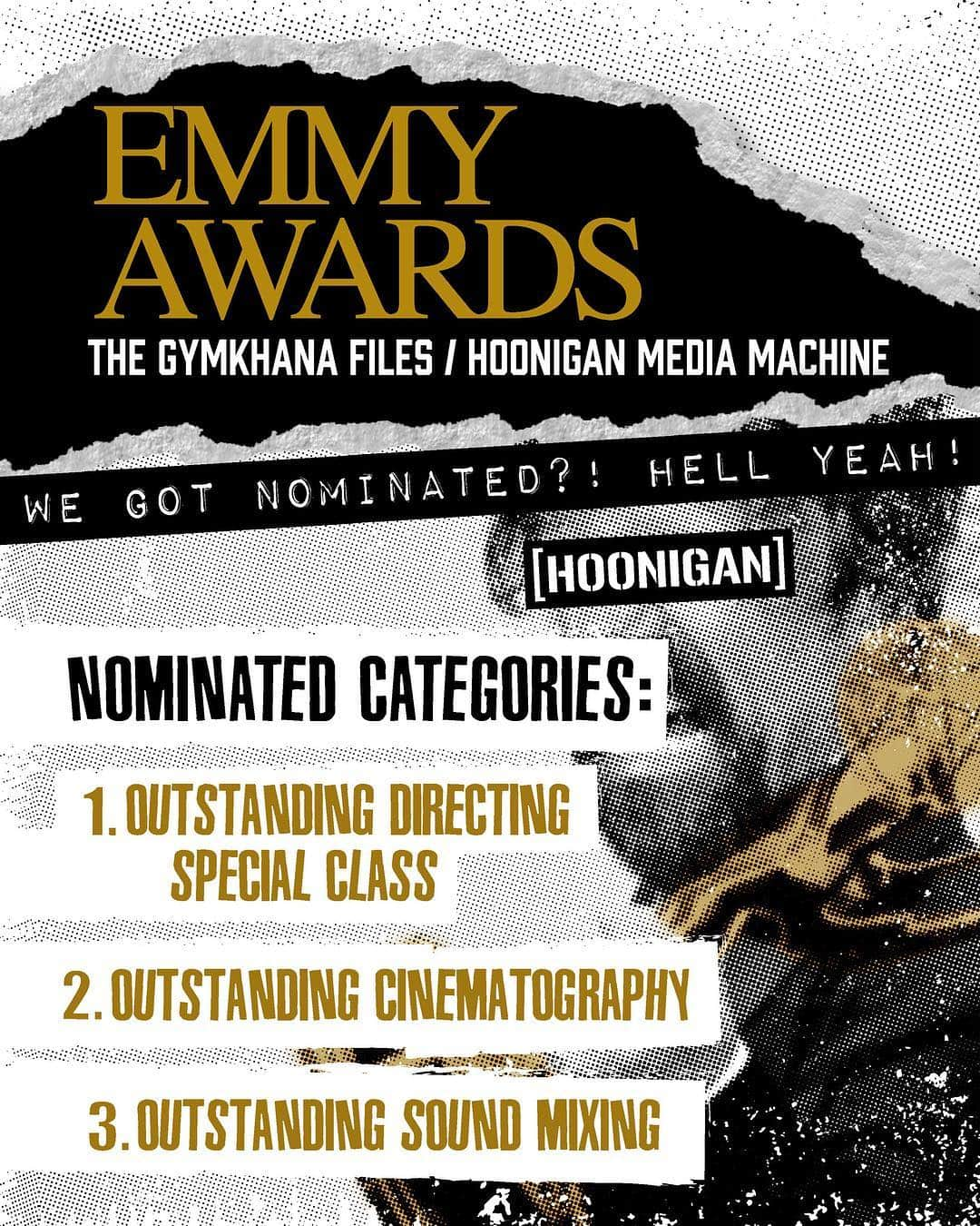 ケン・ブロックさんのインスタグラム写真 - (ケン・ブロックInstagram)「This is WILD! @theHoonigans have been nominated for THREE Daytime Emmy Awards for our documentary series “The Gymkhana Files,” which we created, directed, shot and produced for @amazonprimevideo! Awesome work, everyone. I’m stoked that on our first major studio project we’ve been able to be nominated for not one, but THREE different awards. That’s huge! The awards get announced Friday night, so leave a comment below and wish us luck! #daytimeemmys」5月3日 7時24分 - kblock43