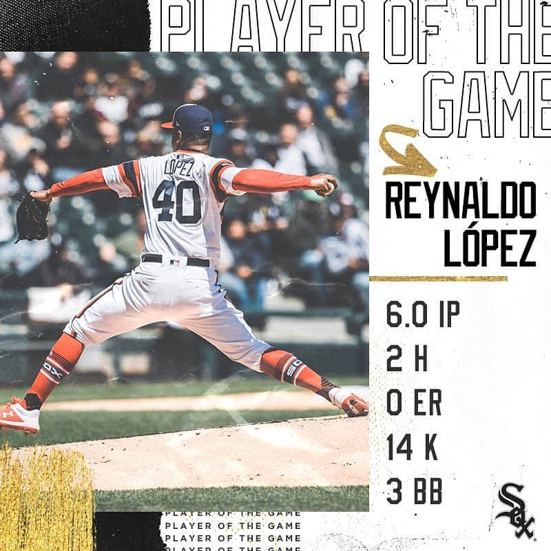シカゴ・ホワイトソックスさんのインスタグラム写真 - (シカゴ・ホワイトソックスInstagram)「Reynaldo López strikes out a career-high 14 batters as the White Sox take the series from the Tigers!」4月29日 6時13分 - whitesox