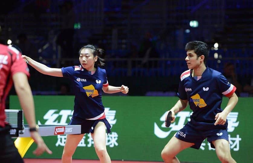 WU Yueのインスタグラム：「my third world championships, singles mixed doubles and doubles finished in top 32, overall, I have a great time for the training camp with Hungarian 🇭🇺 team, and I enjoyed the tournament very much!! I will keep working hard and looking forward to Slovenia open🇸🇮 💪🏻✊🏻🏓🏓 #tabletennis #worldchampionship」
