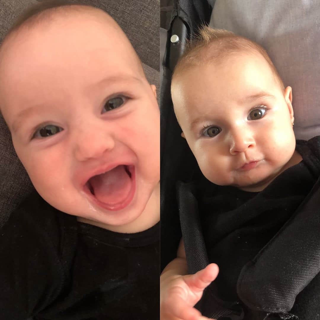 のインスタグラム：「Boa noite!!! Meu feed virou feed #albumdalizeninna!!! Não resisto a essas carinhas! Mas prometo que logo logo terá Liz, Ninna, Sheilla e vôlei! #gemeasvailati #umaloirinhaeumamoreninha #maedemenina」