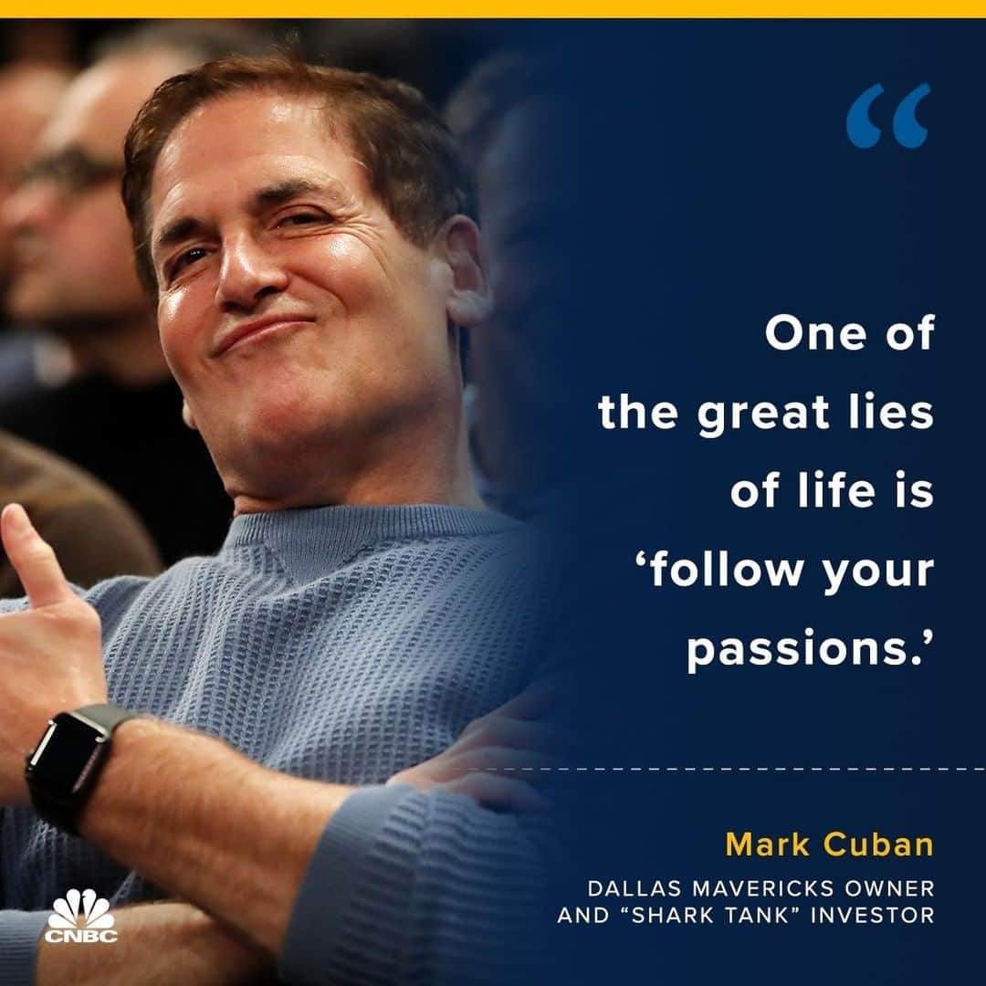 CNBCさんのインスタグラム写真 - (CNBCInstagram)「with @cnbcmakeit: Mark Cuban is currently worth $3.7 billion, but this wasn’t always his reality.⁣ ⁣ When @mcuban was younger, he chased any number of random side-hustles. Determined to make it to the top, Cuban sold baseball cards, stamps and coins. He watched and absorbed a strong work ethic from his working-class family in Pittsburgh. But one thing Cuban did not do? Follow his passion.⁣ ⁣ Find out why, at the link in bio.⁣ ⁣ *⁣ *⁣ *⁣ *⁣ *⁣ *⁣ *⁣ *⁣ ⁣ #MarkCuban #SharkTank #Hustle #Quote #QuoteoftheDay #Work #WorkEthic #Pittsburgh #Worth #Passion #MakeMoney #Logic #Success #Dreamer #Reality #Determination #Life #CNBCMakeit #CNBC」4月29日 7時30分 - cnbc