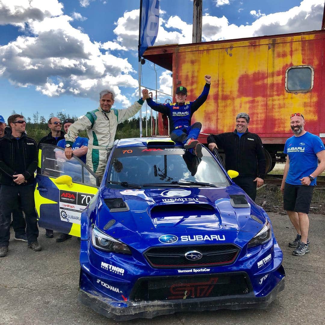 Subaru Rally Team USAさんのインスタグラム写真 - (Subaru Rally Team USAInstagram)「🥇🥈Brilliant drive by @oliversolberg01, and another 1-2 for #SubaruMotorsportsUSA at the #dirtfish #olympusrally. ✨ The champ, @davidhiggins75 will certainly have his sights set on a victory at the next round, #OregonTrailRally  @subaru_usa partners: @yokohamatire @dirtfishrally @methodracewheels @kuhl @vermont.sportscar」4月29日 7時47分 - subarumotorsportsusa
