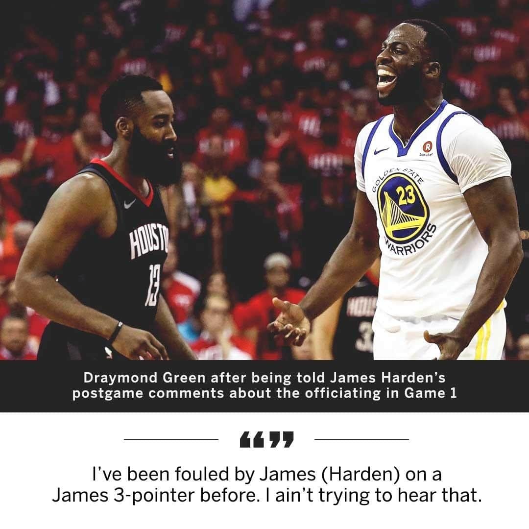 espnさんのインスタグラム写真 - (espnInstagram)「Draymond did not want to hear Harden's postgame comments about officiating.」4月29日 8時57分 - espn