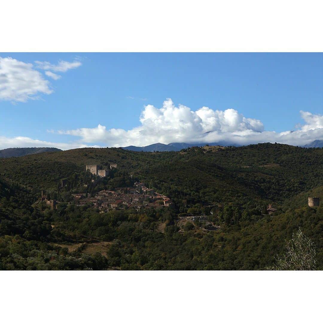 テレビ朝日「世界の街道をゆく」さんのインスタグラム写真 - (テレビ朝日「世界の街道をゆく」Instagram)「フランス南西部、スペインと国境を隔てるピレネー山脈の麓に続く道を進みます。この一帯はフランス領カタルーニャです。 強さを増した陽射しの下、サルス城塞が姿を現しました。訪れた女性が「この城がこの地の歴史を語ってくれる」と言いました。 15世紀末、カタルーニャによって建てられたこの堅固な城塞は、アルハンブラ宮殿を修復した建築家によって築かれ、17世紀、ピレネー条約でフランス領となったものです。国境地帯ならではの光と陰の歴史を想います。 さらに進み、山懐へ向かいます。 雲に覆われたピレネーの峰々が間近に迫ります。サイクリングの女性たちがペダルを漕ぎます。 その先の山間に、絵のような小さな村がありました。 カステルヌー。「10世紀頃、この地の貴族によって拓かれた村だ」と、男性がその眺めに目を細めました。 ピレネーからの山の風と、地中海からの風が、交わるように大地を渡ってゆきます。  #世界の街道をゆく #キヤノン #テレビ朝日 #坂東巳之助 #canon #光と風薫る街道 #フランス #france #républiquefrançaise #カステルヌー #castelnou」4月29日 9時26分 - tvasahi_kaidou