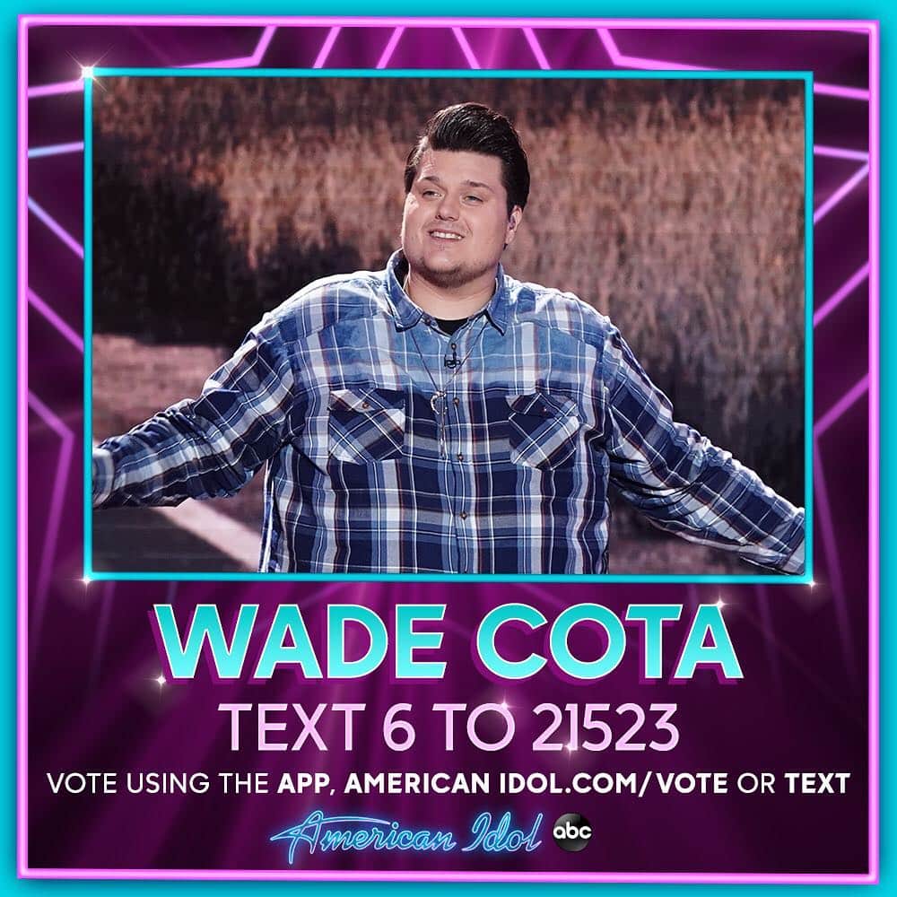 American Idolさんのインスタグラム写真 - (American IdolInstagram)「No ⏱ for losers: Keep champion @wadecota fighting 'til the end! 🏆💪 ⁣ 3⃣ ways to vote:⁣⁣ ⁣⁣⁣⁣⁣⁣⁣⁣⁣⁣ 🌟Go to americanidol.com/vote⁣⁣⁣⁣⁣⁣⁣⁣⁣⁣⁣⁣ 🌟In the American Idol App ⁣⁣⁣⁣⁣⁣⁣⁣⁣⁣⁣⁣ 🌟Text “6" to “21523”⁣⁣⁣⁣⁣⁣⁣⁣⁣⁣ ⁣⁣⁣⁣⁣⁣⁣⁣⁣⁣ #AmericanIdol #IdolQueen」4月29日 10時39分 - americanidol