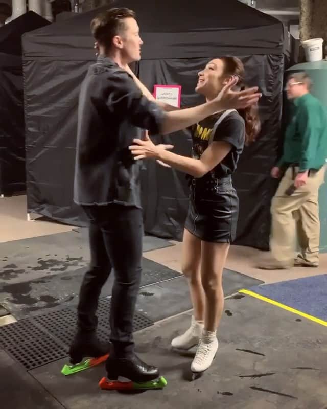 ジェレミー・アボットのインスタグラム：「#jermer ™️ @starsonice pre show ritual est. 2010 Growing and evolving yearly just like our friendship 💕 before long we are going to have to be ready 30 minutes before the show just to get through it! 😂」