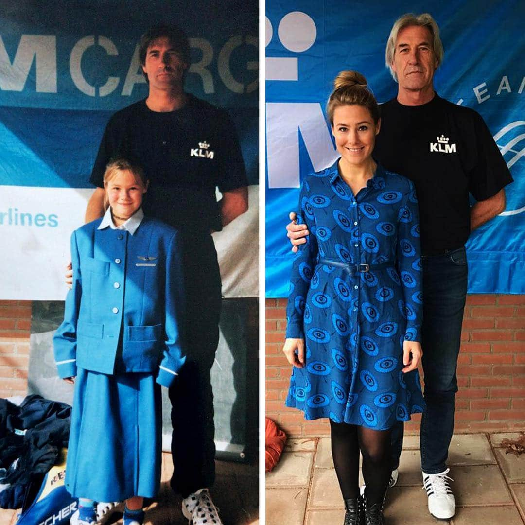 KLMオランダ航空さんのインスタグラム写真 - (KLMオランダ航空Instagram)「Meet Sharon and her father, 'KLM dinosaur', Kees! 💙Sharon's dad has a serious 'Kees' of the KLM virus, as he joined KLM more than 30 years ago, in 1988. "I used to think my dad worked inside the aircraft. When I was little, he used to point at airplanes and say 'that is KLM, I work there." Nowadays Kees works at Flight Crew Support in the Operational Control Centre. "When I told my dad that I was hired as a Social Media Manager back in 2017, he got tears in his eyes, he was so proud and happy! I think it's really nice that we're not just father and daughter, but colleagues as well." 💙✈ #KLM #RoyalDutchAirlines⁣⠀ •⁣⠀ •⁣⠀ •⁣⠀ #KLMfamily #MyKLMmoment #Instafam #FatherDaughter #Familylife #Familytime」4月29日 23時26分 - klm