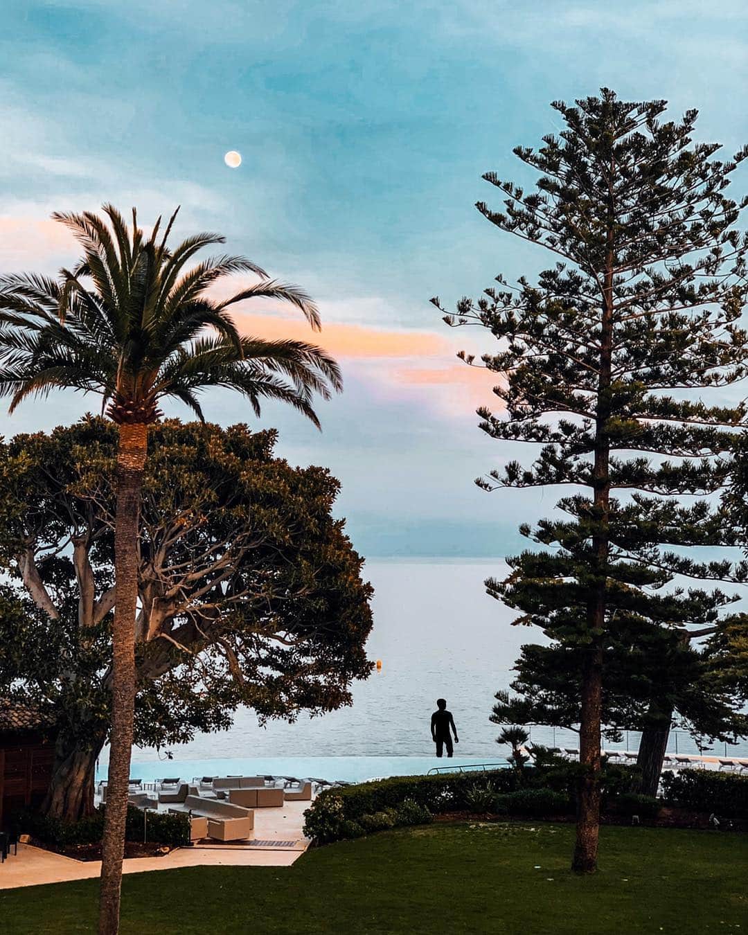 NICOLAS SIMOESのインスタグラム：「Well, I couldn’t choose between the pool and the ocean, so I starred watching both at the same time... ☀️✨」