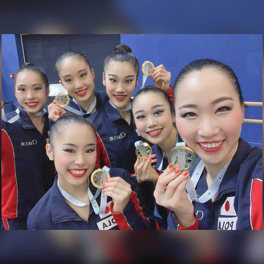 横田葵子のインスタグラム：「アゼルバイジャン🇦🇿 Baku W杯が終わりました！ 総合で初めて優勝することができ、内容的にはまだまだですが嬉しかったです！ 種目別でもボールで2位、フープクラブで、4位になりました。 改善すべき事も沢山見つかったのでこれからもっと強くなっていきたいです！ 応援ありがとうございました。 これからも応援よろしくお願いします！ 日本帰ります🇯🇵 #フェアリージャパン pola #アゼルバイジャン #Baku #W杯 #沢山の人に感謝 #1ヶ月ぶりの日本 #ドーピング #三時間出なくて #沢山ご迷惑をおかけしました」