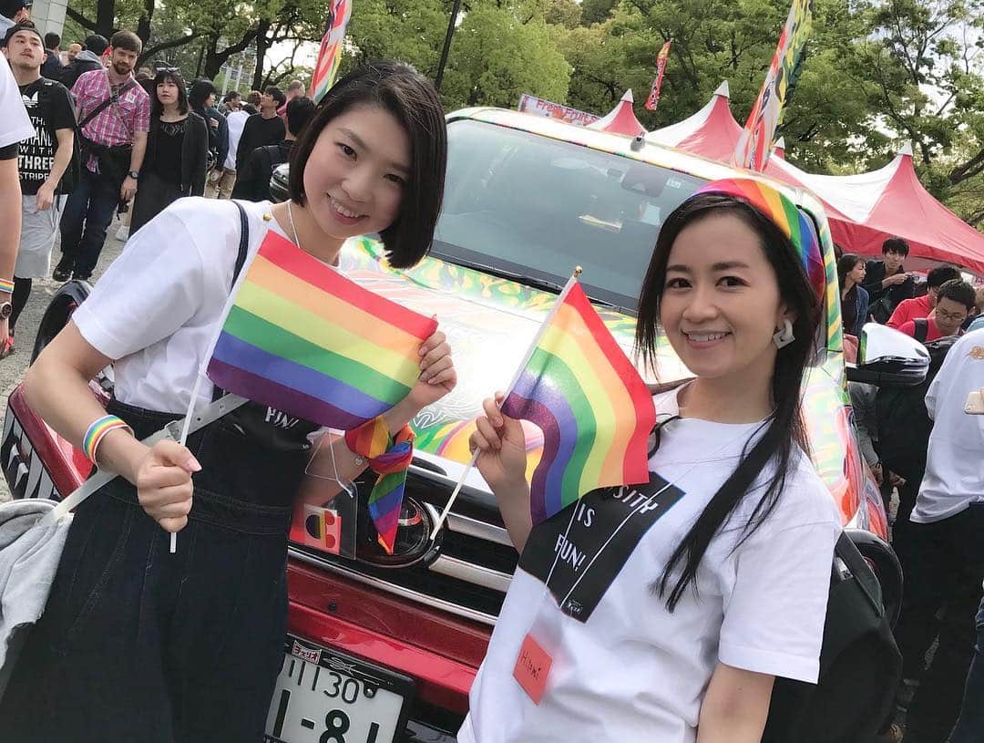 岡田ひとみ（ねんドル）さんのインスタグラム写真 - (岡田ひとみ（ねんドル）Instagram)「『東京レインボープライド2019』に、チェリオの皆さんと参加しました。 さあ、まもなく新しい時代が始まります。 あなたのプライドは、何に煌めきますか。  #TRP #pride #東京レインボープライド #東京レインボープライド2019  #チェリオ #lgbt #lgbtq」4月29日 19時15分 - hitomi_nendol