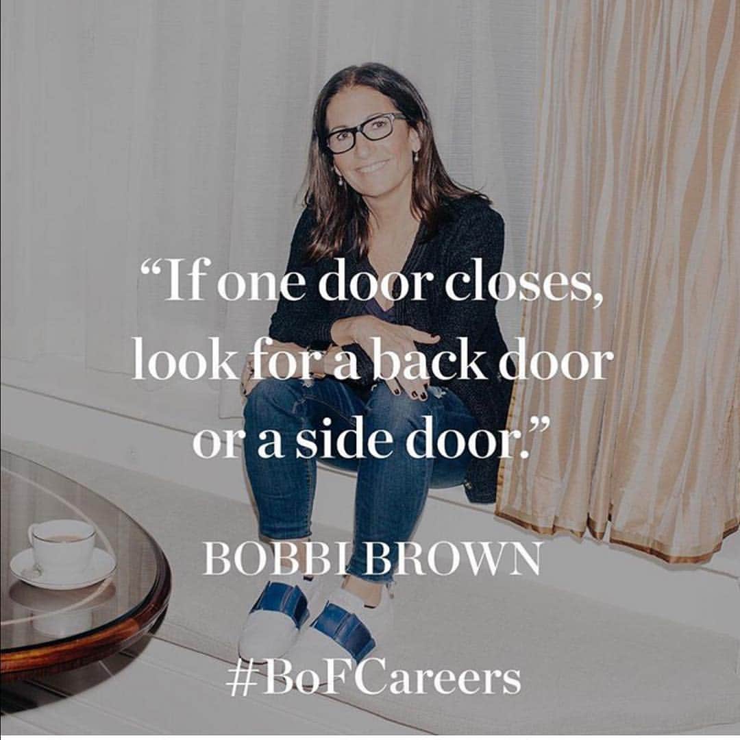ボビー・ブラウンのインスタグラム：「An entrepreneur always finds a way and it’s usually not the expected path. Thanks for the love @bof #mondaymotivation」