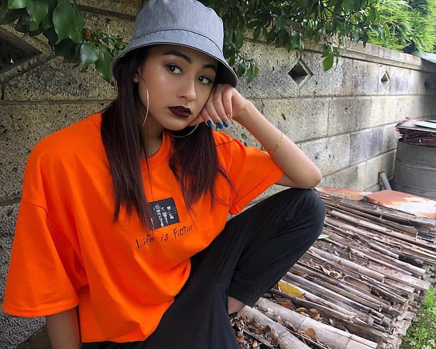 木佐貫まやさんのインスタグラム写真 - (木佐貫まやInstagram)「Orange moooooood👣 🧡🔥🧡🔥🧡🔥🧡🔥 #orange #fashion #girl #mood #coordinate #makeup  Make by @anrikmsk」4月29日 21時20分 - maaayaofficial