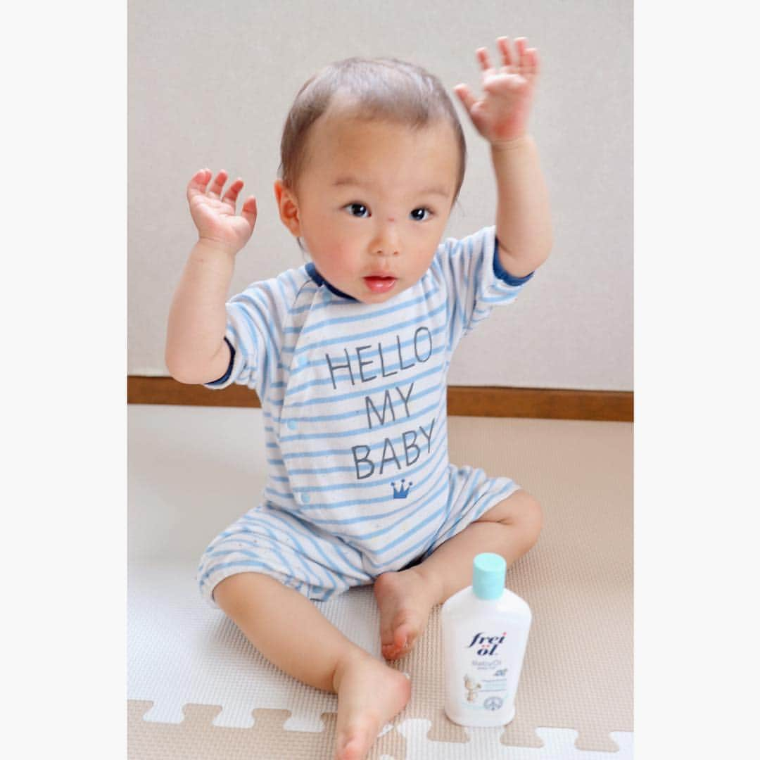 長谷川真美さんのインスタグラム写真 - (長谷川真美Instagram)「👶💕 #フレイオイルがある生活 ・ ぶつけて目の間に傷が😢 さすが男の子…すぐ治るといいな〜💦 ・ #freiöl @freioil.jp を全身ぬりぬり🙌 ベビー用の #ベビーオイル が あるの知らなかったー🤭✨ ・ サラっとしてベタつかないし 使い心地気に入ってます💗 ・ #freioil #ママライフ #男の子ママ #ママ #親バカ部 #はち成長記録」4月29日 21時36分 - maami.hase