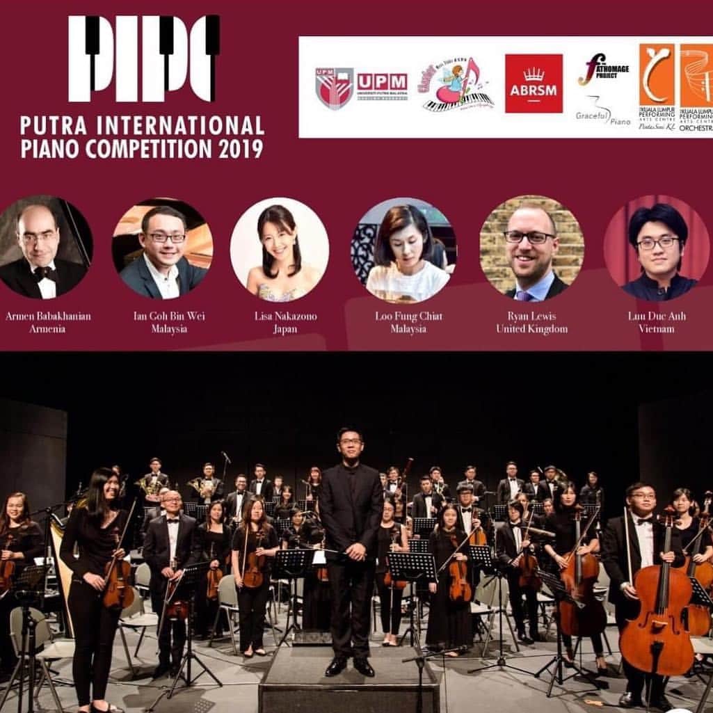 中園理沙のインスタグラム：「It is a great honor to be a jury of Putra Internatinal Piano Competition 2019! I was really excited when I received the invitation. I look forward to listening to all of their performances! If you are interested to enroll in this competition, please check out the competition page @putra.ipc @thefathomageproject and contact the organizer 😊 この度、プトラ国際ピアノコンクールの審査員をさせて頂くことになりました！イギリス、アルメニア、マレーシア、ベトナム各国から招聘された音楽家の皆様と共に審査をさせて頂く事は大変光栄で、ご招待を受けた時は感無量でした。このコンクールは非常にユニークで、ソロ部門とピアノ協奏曲部門、両方あるのです。国際コンクールですので書類等全て英語ですが、興味がおありの方は是非こちらのページ@putra.ipc(私の上記英文中にある@からダイレクトにとべます！)もしくは tinyurl.com/yxaffl2z をご覧下さい。 また後日改めてご報告しますが、コンクール期間中に現地で二台ピアノコンサートもございます🤗 ・・・ ※DMは使用しておりません。ご了承下さい。 ・・・ #putraipc #piano #pianist #pianocompetition #internationalpianocompetition #musician @ian.goh64 @claviermusicmalaysia @thefathomageproject #malaysia #国際ピアノコンクール #ピアニスト #音楽家 #classicalpianist #lisanakazono #中園理沙」