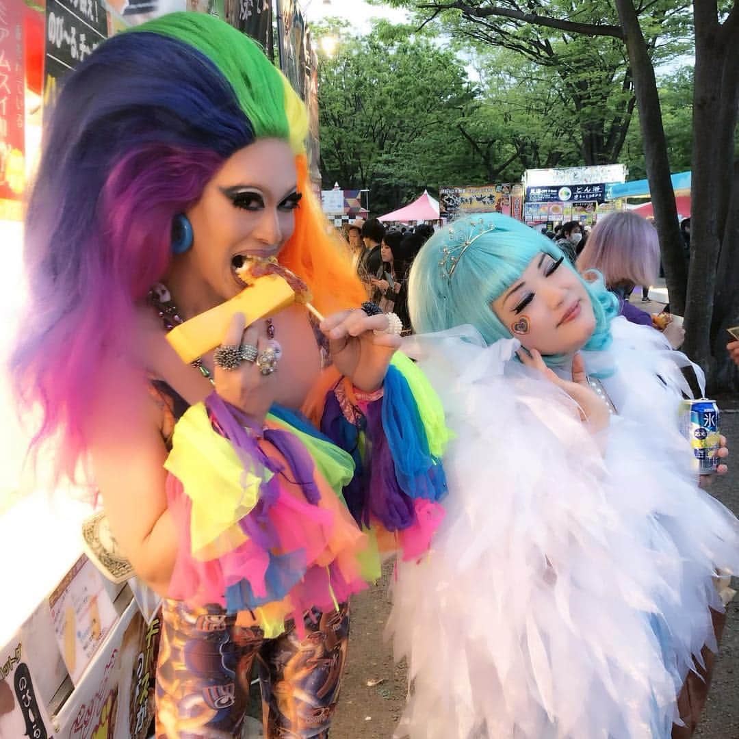 ジュン中山のインスタグラム：「#tokyorainbowpride with @masaki_durian #instagood」