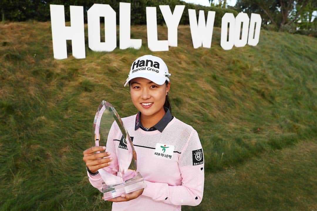 ミンジー・リーのインスタグラム：「This one was for you Jase! Always grateful for the opportunity❤️ Thankyou @lpga_la You’ve been great☺️ #🙏🏼 #5」