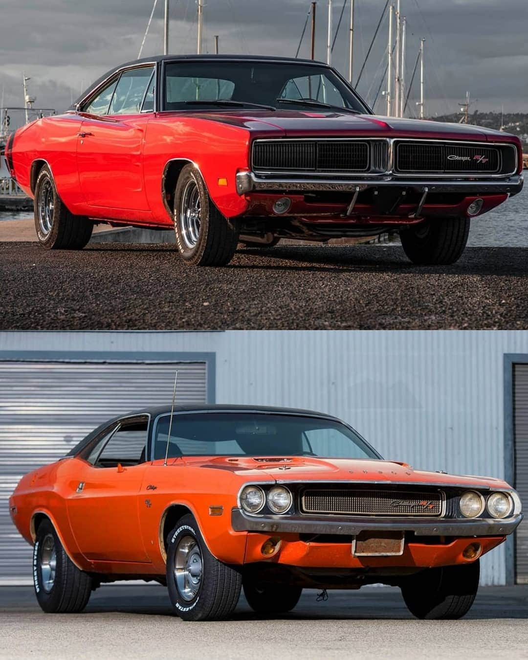 Classics Dailyさんのインスタグラム写真 - (Classics DailyInstagram)「Top or bottom!? _ @milestar.tires #dodge #charger #challenger #mopar #americanmuscle #musclecar  #classic #restomod #speed #vehicles  #cargram #carstagram #amazing_cars #fastcar #motors #engine #horsepower  #musclecar #amazingcars #classicsdaily」4月30日 2時25分 - classicsdaily