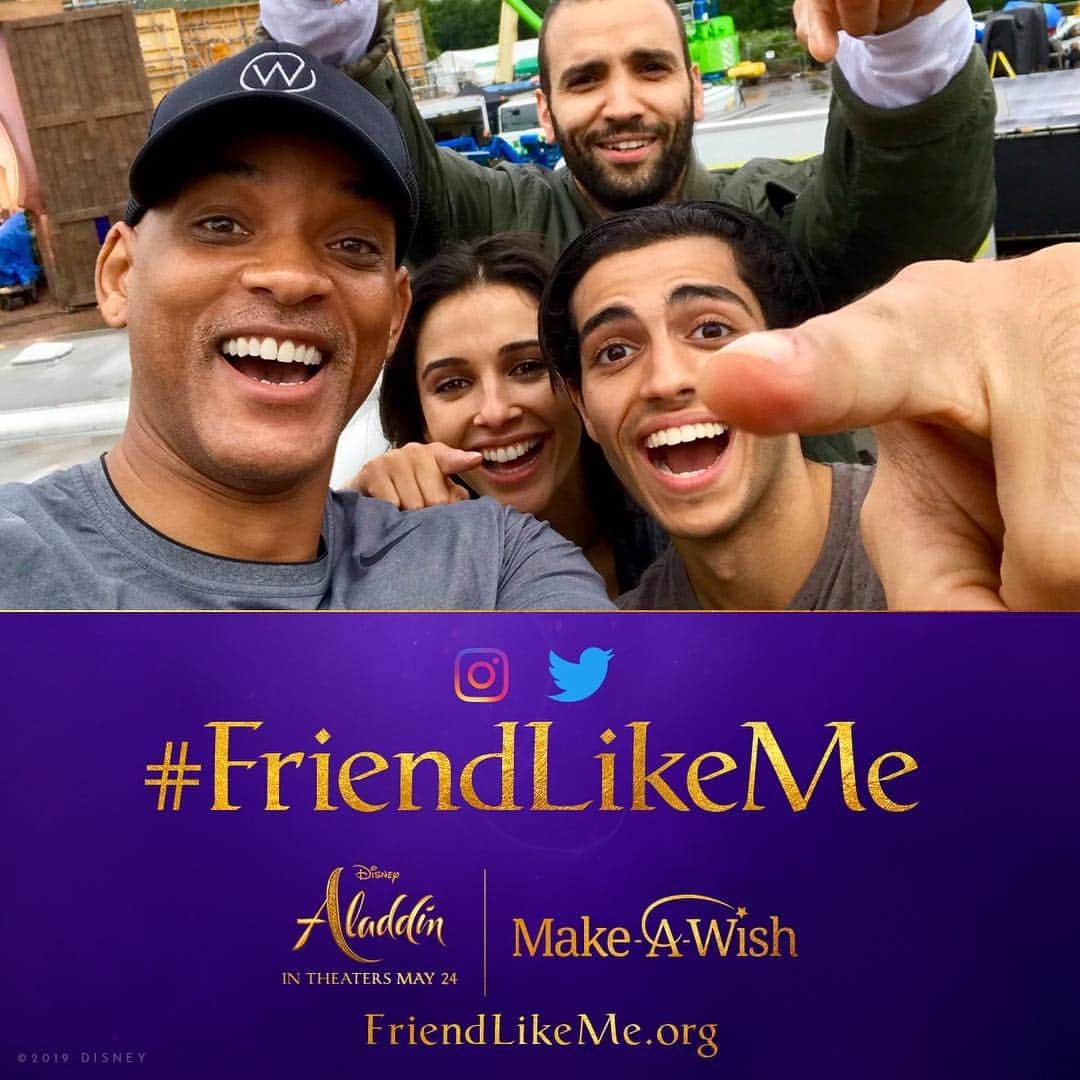 Walt Disney Studiosさんのインスタグラム写真 - (Walt Disney StudiosInstagram)「If you were the Genie in Disney’s Aladdin & could grant 3 wishes for a friend, who would you share them with?  Tag them with #FriendLikeMe on Twitter & Instagram. For every public post from 4/29–5/24/19, Disney will donate $5 up to $1M to @MakeAWishAmerica! FriendLikeMe.org」4月30日 3時58分 - disneystudios