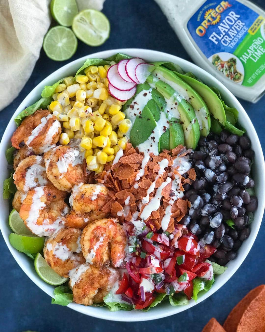 Easy Recipesさんのインスタグラム写真 - (Easy RecipesInstagram)「Adding a unique twist to my Cinco De Mayo recipes this year by using @ortegataco products. They offer a wide variety of products made with high quality ingredients that can be used to put a fun Mexican twist on dishes like this delicious Shrimp Taco Bowl. You can buy @ortegataco products at any local Walmart around you. #ad #AddALittleOrtega  SHRIMP TACO BOWL  INGREDIENTS:  SHRIMP: 1 lb. raw shrimp 1 tbsp. Ortega Taco Seasoning Mix 1 tbsp. lime juice 1/2 tsp. fresh ground black pepper 1 tsp. paprika 1 garlic clove, minced 1 tbsp olive oil  SALAD: 2 cups lettuce 1/2 cup corn 1/2 cup black beans 1/2 cup Pico De Gallo 1/2 cup Ortega Yellow Corn & Red Bell Pepper Taco shells, crushed 1/4 cup Ortega Flavor Craver Jalapeño Lime Taco Sauce 1/2 avocado  INSTRUCTIONS:  Bring a skillet to medium heat and either spray it or add 1 tbsp. of olive oil. Cook the shrimps on each side for 3-4 minutes until they are fully cooked. In a bowl, add 2 cups of lettuce. Place all the ingredients by each other filling the bowl to cover the lettuce. Drizzle some Flavor Craver Jalapeño Lime Taco Sauce on top of the taco salad. Serve and enjoy!  https://www.cookinwithmima.com/shrimp-taco-bowl/  #thekitchn #food52 #feedfeed #wholefoods #allrecipes #buzzfeedtasty #yahoofood #tohfoodie #tasteofhome #tastingtable #realsimple #eatingwell #cookinglight #bonappetit #huffposttaste #buzzfeedfood #marthafood #TODAYfood #FOODWINEWOMEN #onthetable #recipes」4月30日 4時00分 - cookinwithmima