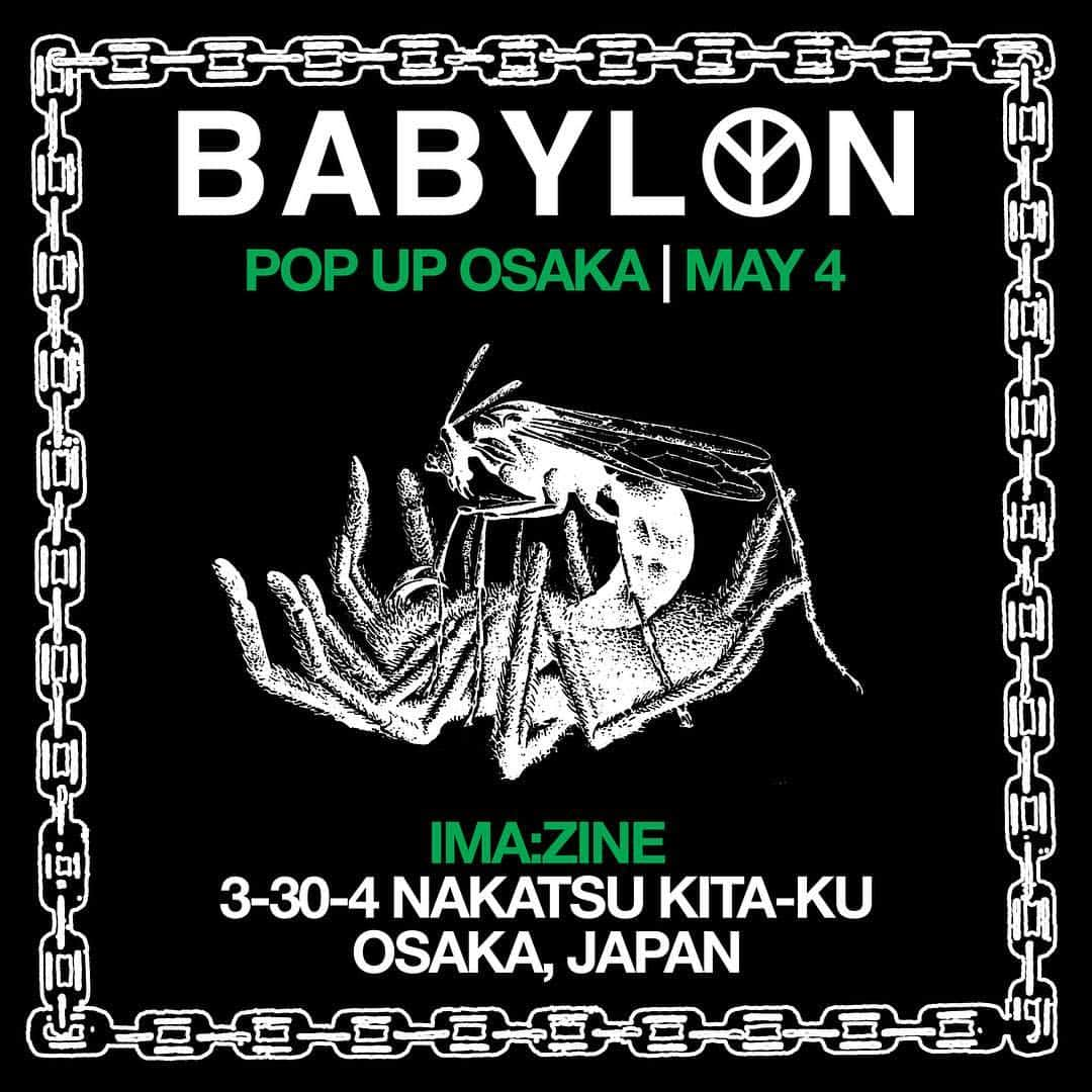 Babylon LAさんのインスタグラム写真 - (Babylon LAInstagram)「Babylon pop up shop at @imazine_osk on May 4th in Osaka, Japan. Our entire new S/S ‘19 collection will be available as well as a special collaboration exclusive to the city.」4月30日 5時38分 - babylon.la