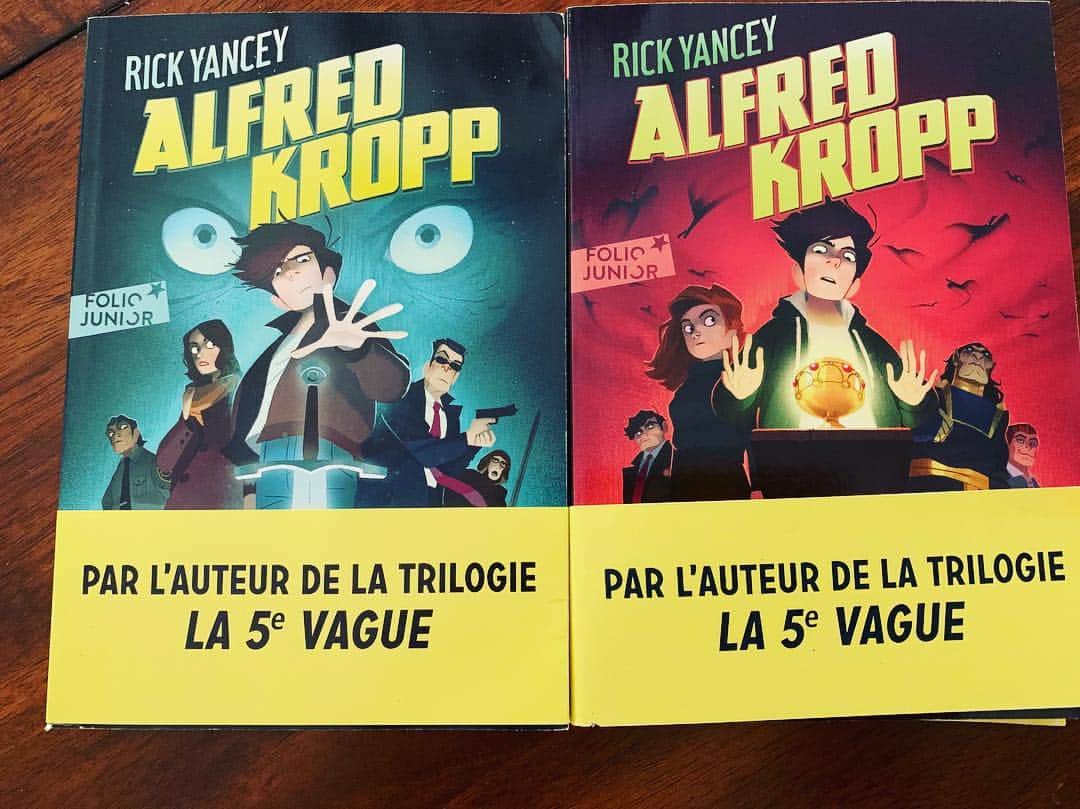 リック・ヤンシーのインスタグラム：「Some new awesome cover art for the French editions of Alfred Kropp! I absolutely love the art style of these new covers. How about you?」