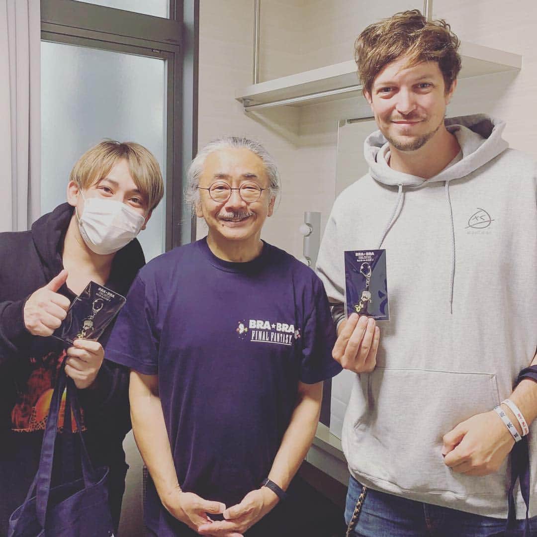 カブキンのインスタグラム：「with ファイナルファンタジーシリーズ音楽の父、 植松伸夫師匠。  #bbff5」