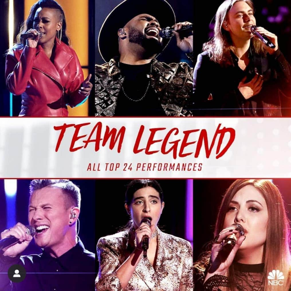 ジョン・レジェンドさんのインスタグラム写真 - (ジョン・レジェンドInstagram)「I was so PROUD of #TeamLegend tonight!  They gave you their best!  Please vote for them and stream their songs on @applemusic to help them make it to next week!! #VoiceTop24」4月30日 13時57分 - johnlegend