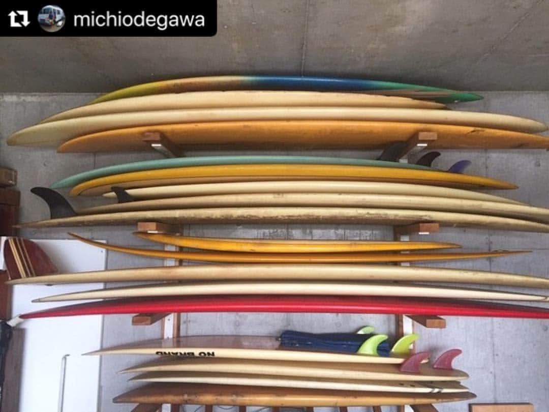 NO BRANDさんのインスタグラム写真 - (NO BRANDInstagram)「"NOBRAND SURFBOARD" #history #nobrandsurfboard  #Repost @michiodegawa with @make_repost ・・・ 時代でこんなにロッカーが違った。#michiodegawa #shaper #surboard #love #color @nobrand_kamakura」4月30日 15時59分 - nobrand_kamakura