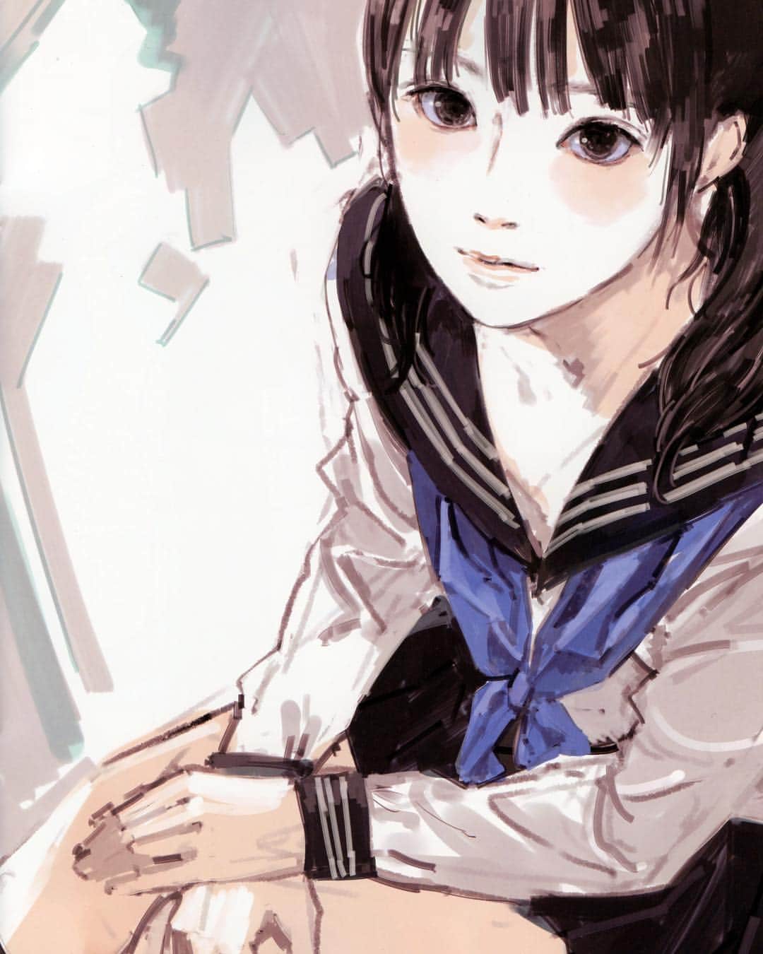 岸田メルさんのインスタグラム写真 - (岸田メルInstagram)「#schoolgirl #illustration #artwork #drowings」5月1日 2時17分 - kishidamel