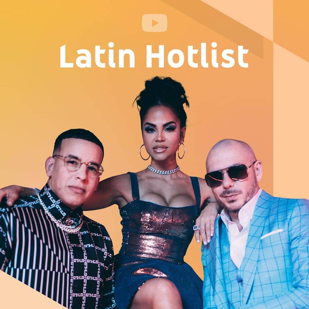 ピットブルのインスタグラム：「Honored to have "No Lo Trates" on the #LatinHotlist! 🔥🔥 Gracias, @youtubemusic! Click the link in bio to listen now. Dale!」