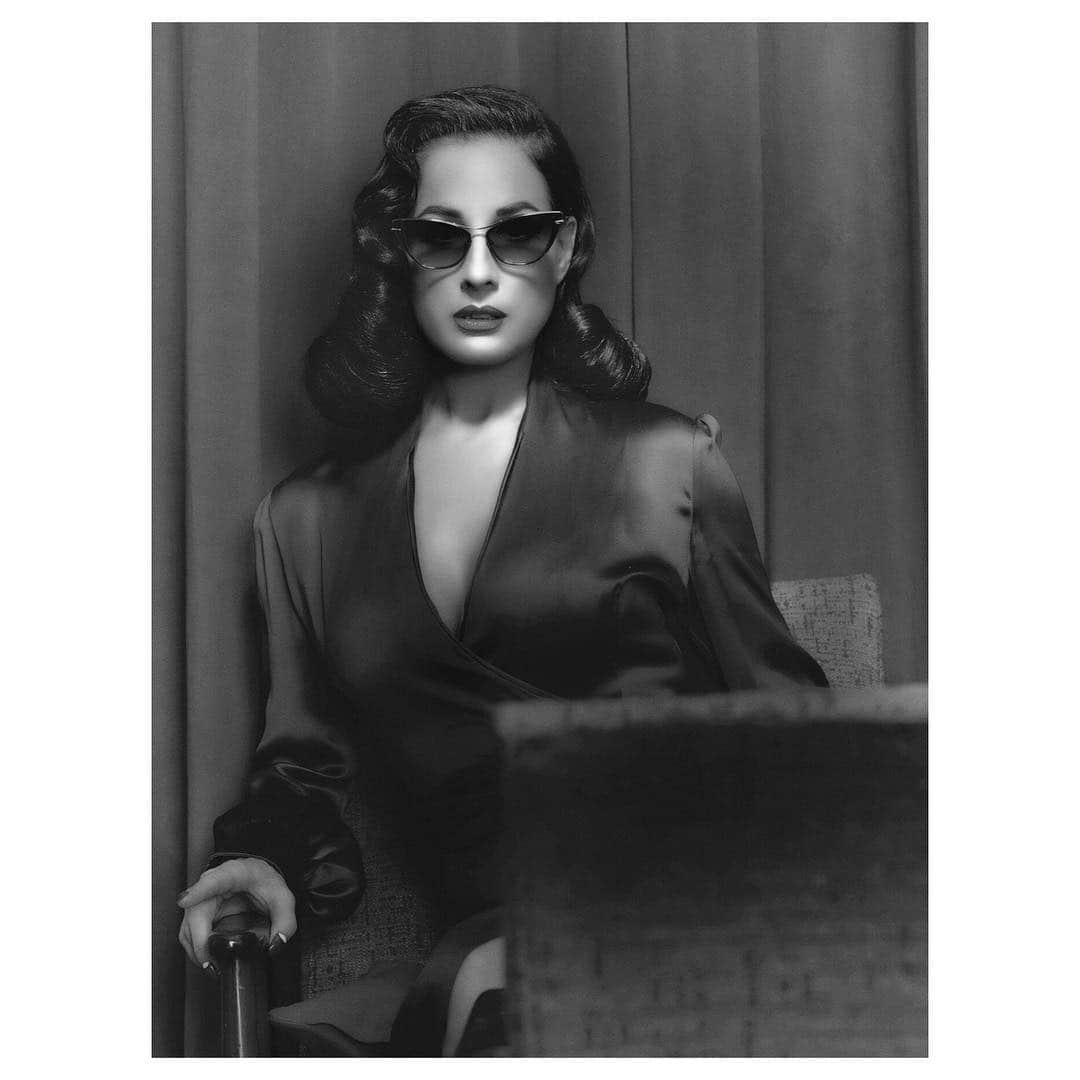 ディタのインスタグラム：「“The cat-eye is a well-worn style, a silhouette that rarely transcends the era in which it was created,” she explained. “My goal was to keep within the spirit of the 1950’s, but to craft our version in a slick, new way as a secret weapon for the modern Femme Totale.” — @ditavonteese #DITAeyewear #DITAsunglasses #DitaVonTeese」