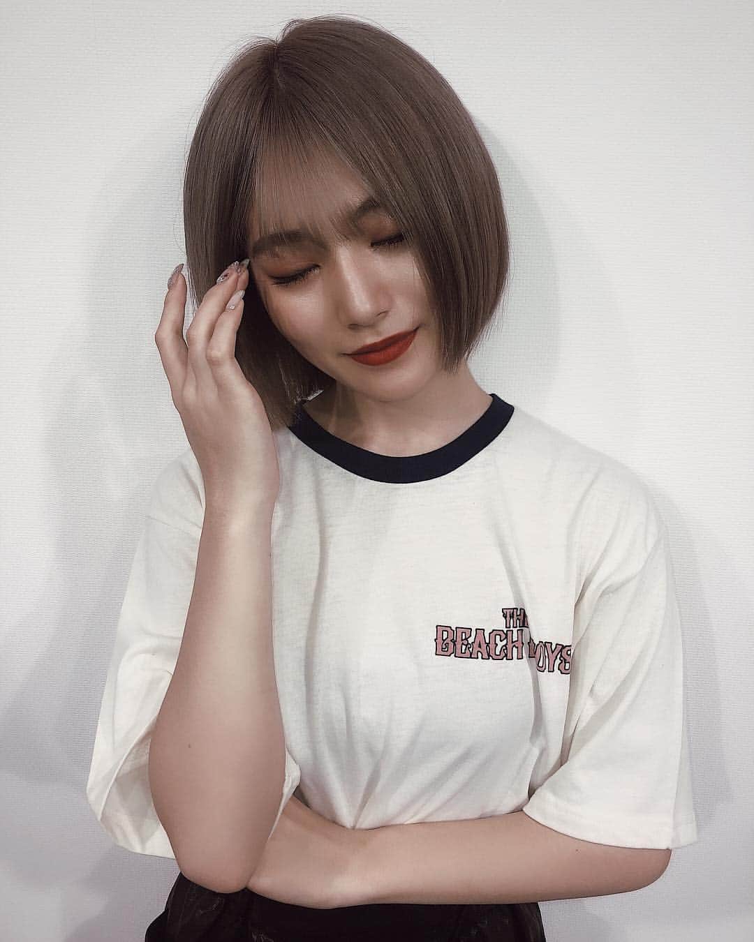 浪花ほのかのインスタグラム：「、 、 、  @lapis.kouki  #newhaircolor #haircolor #salon  新しく、と言っても安定しました髪色👻」