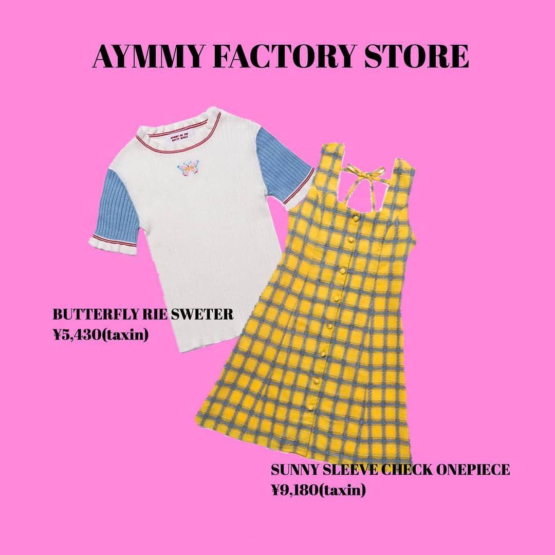 Aymmy in the batty girlsのインスタグラム：「【AYMMY FACTORY STORE】﻿ ﻿ 5/5(日).5/6(月)に原宿で開催される﻿ AYMMY FACTORY STOREにて販売する﻿ アーカイブアイテムを1部紹介❣️﻿ ﻿ 会場:アソビシステム株式会社 オフィス﻿﻿ 〒150-0001 東京都渋谷区神宮前3-29-6﻿﻿ （Deus Ex Machinaの隣です。）﻿﻿ ﻿ また、ご質問等は﻿ store@aymmy.com﻿ までお問い合わせくださいませ✉️﻿ ﻿ #aymmy #aymmyinthebattygirls #ワンピース #チェックワンピース #ニットポロ」