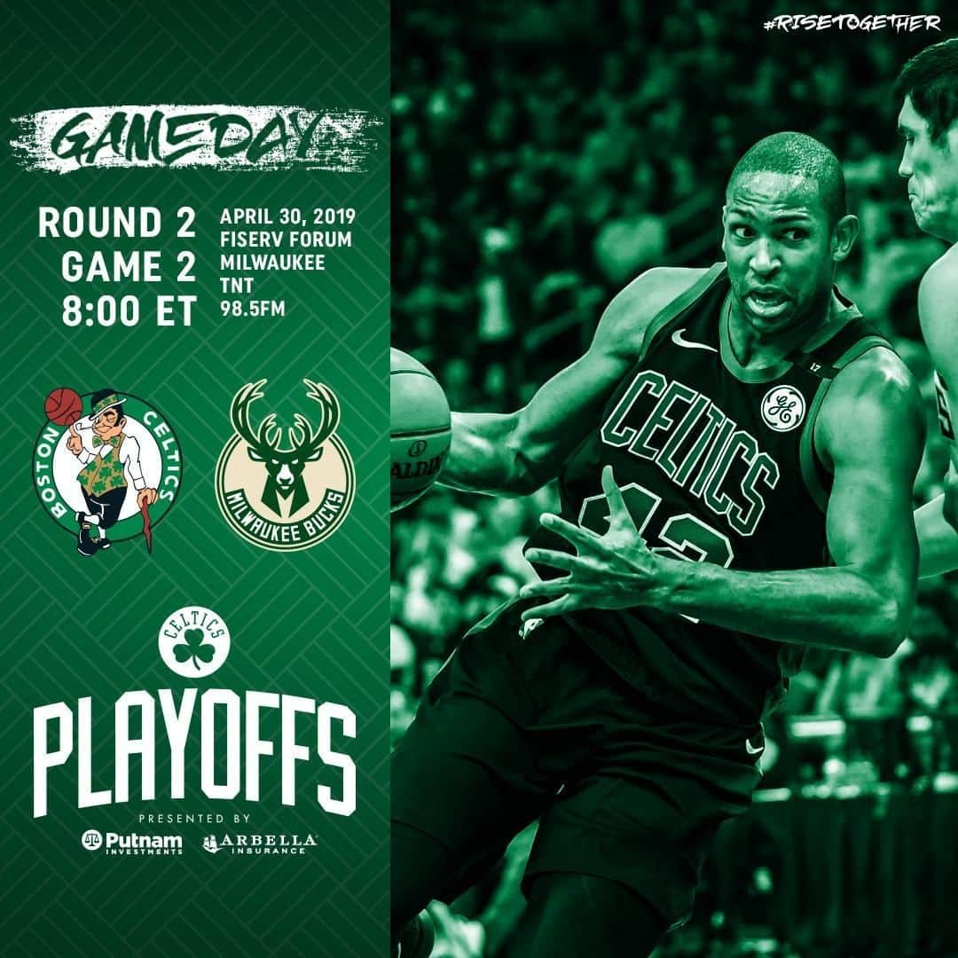 ボストン・セルティックスさんのインスタグラム写真 - (ボストン・セルティックスInstagram)「GAME 2️⃣ Boston at Milwaukee ☘️🦌 Tonight at 8:00 ET on TNT + 105.7 | #BOSvsMIL #RiseTogether @putnaminvestments @arbellains」4月30日 22時00分 - celtics