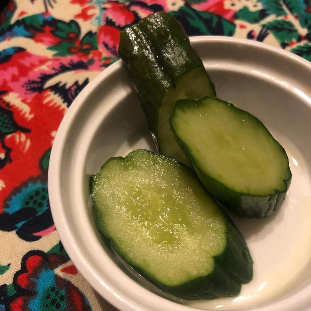 宙也さんのインスタグラム写真 - (宙也Instagram)「平成最後の晩餐は自家製ぬか漬け胡瓜。」4月30日 22時20分 - chuya_aquarius