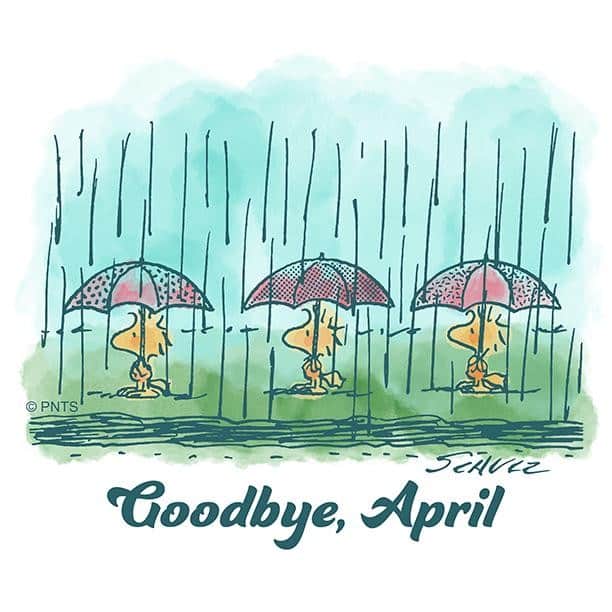 スヌーピーさんのインスタグラム写真 - (スヌーピーInstagram)「So long, April! ☔」4月30日 22時37分 - snoopygrams